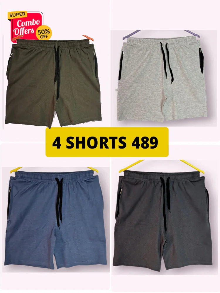 COTTON  SHORTS ( 4 IN 1 COMBO )