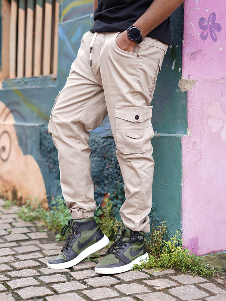 Men's Casual Cotton Jogger with RIB