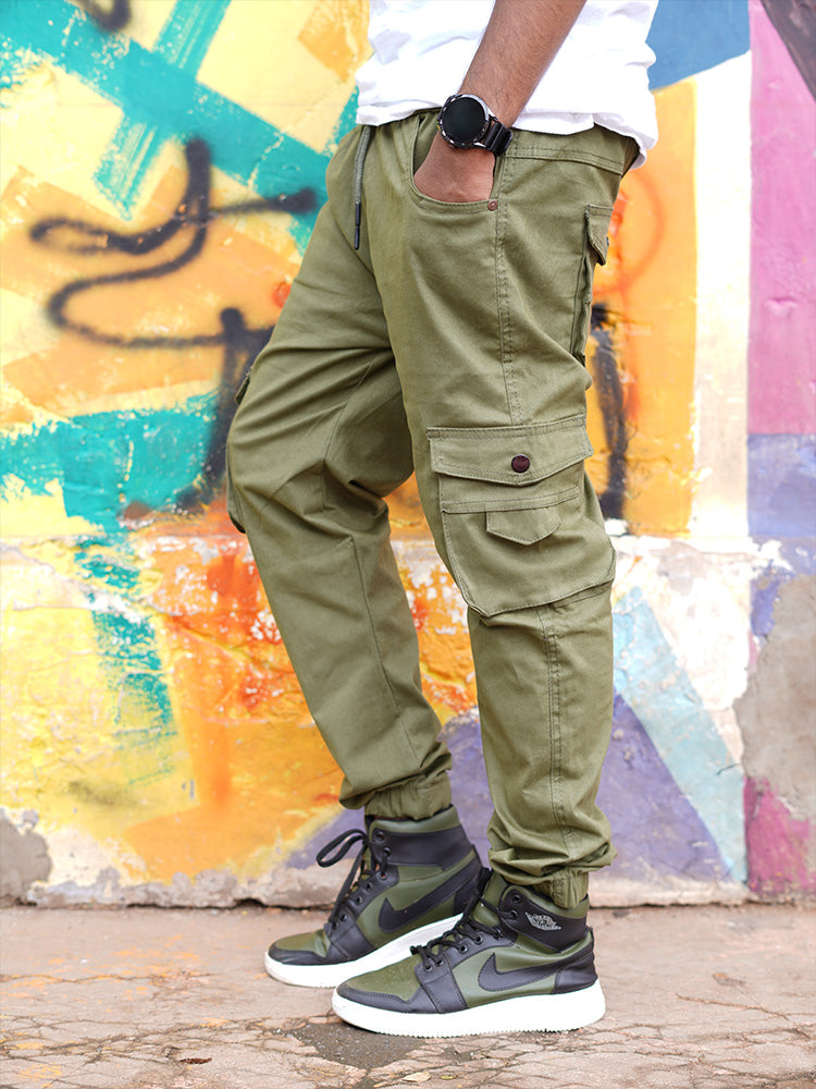 Men's Casual Cotton Jogger with RIB