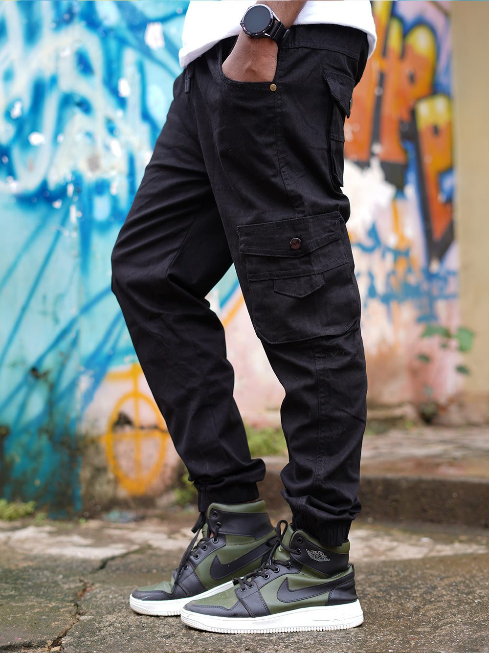 Men's Casual Cotton Jogger with RIB