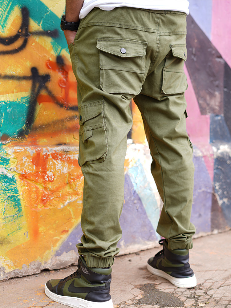 Men's Casual Cotton Jogger with RIB