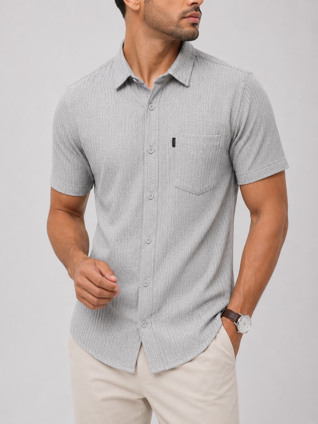 Men's Solid Color Shirt