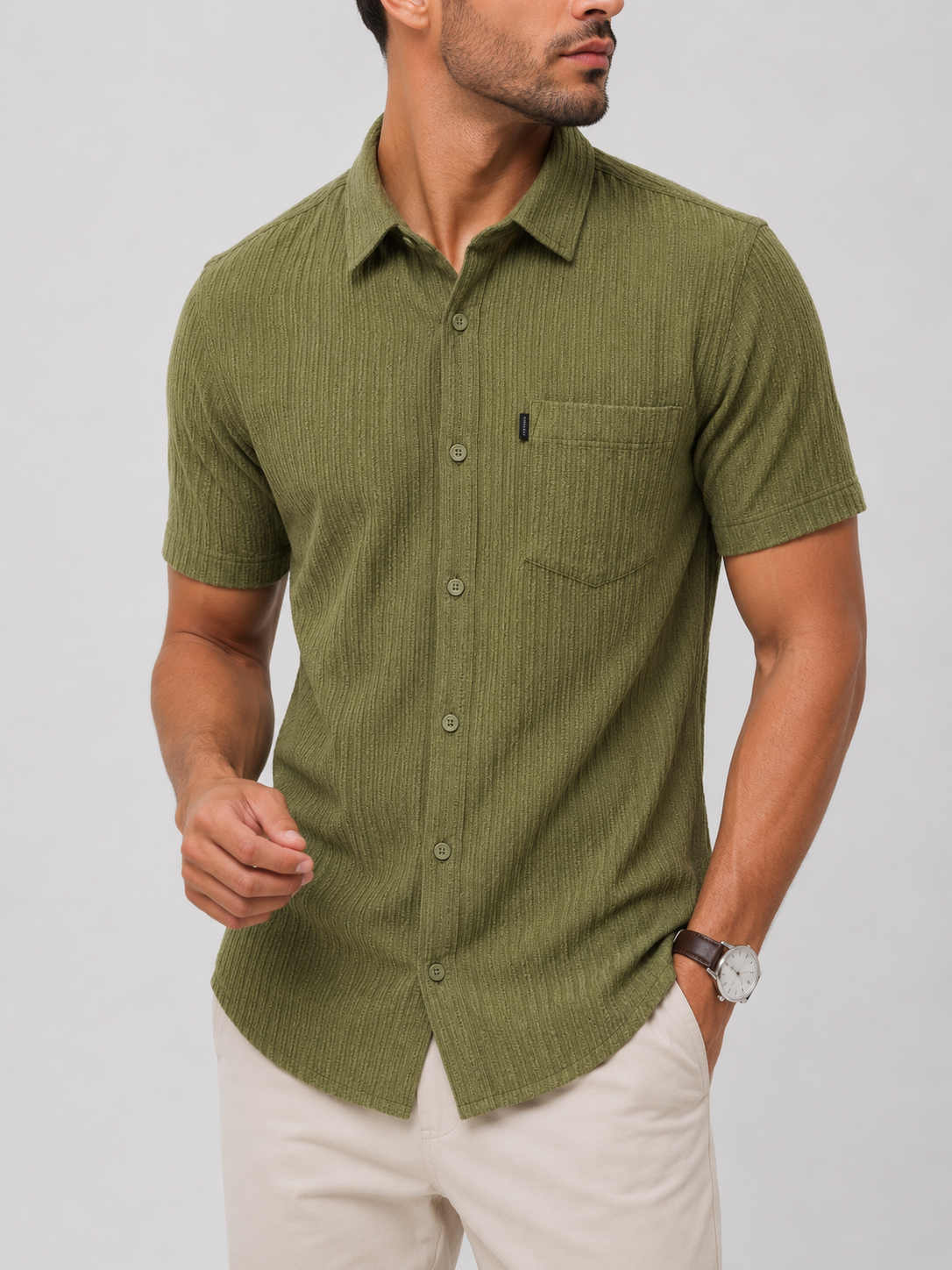 Men's Solid Color Shirt