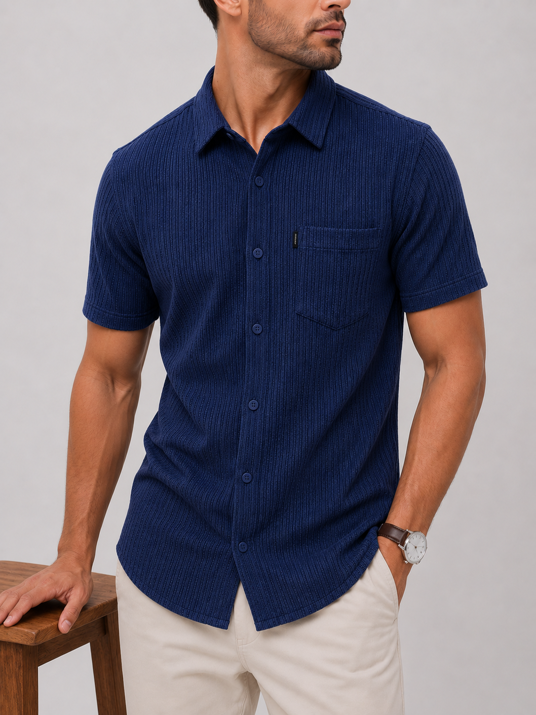 Men's Solid Color Shirt