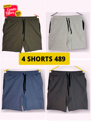 COTTON  SHORTS ( 4 IN 1 COMBO )