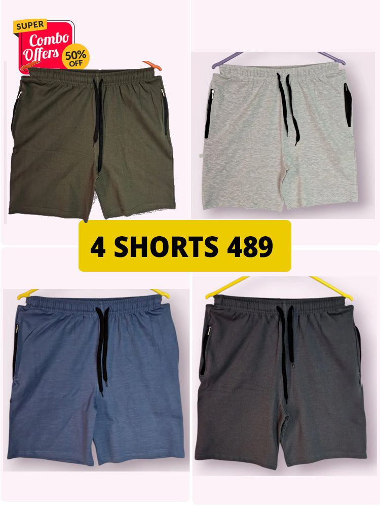 COTTON  SHORTS ( 4 IN 1 COMBO )